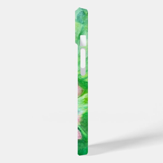 Rosa Floral Monogramm Case-Mate iPhone Hülle (Rückseite / Links)