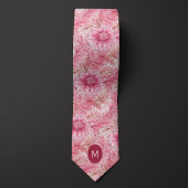 Rosa Floral Monogramm Krawatte