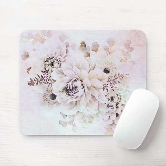 Rosa Floral Mousepad (Mit Mouse)