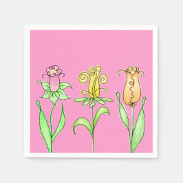 Rosa Floral Napkins Serviette