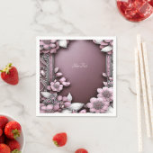 Rosa Floral Napkins Serviette (Beispiel)