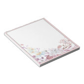 Rosa floral notizblock (angewinkelt)