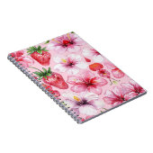 Rosa Floral Notizblock (Rechte Seite)