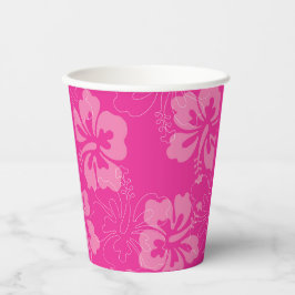 Rosa Floral Pappbecher