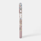 Rosa Floral Personalisiert iPhone 16 Hülle (Linke Seite)