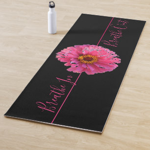 Rosa floral Pink Daisy - einatmen . Ausatmen Yogamatte