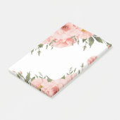 Rosa Floral Post-it Klebezettel (angewinkelt)