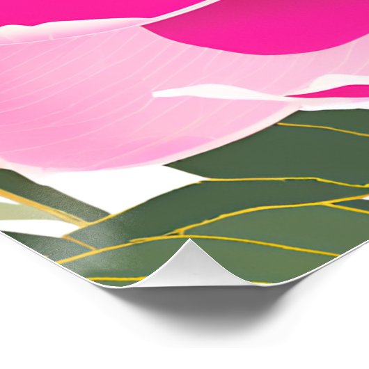 Rosa Floral Poster (Ecke)