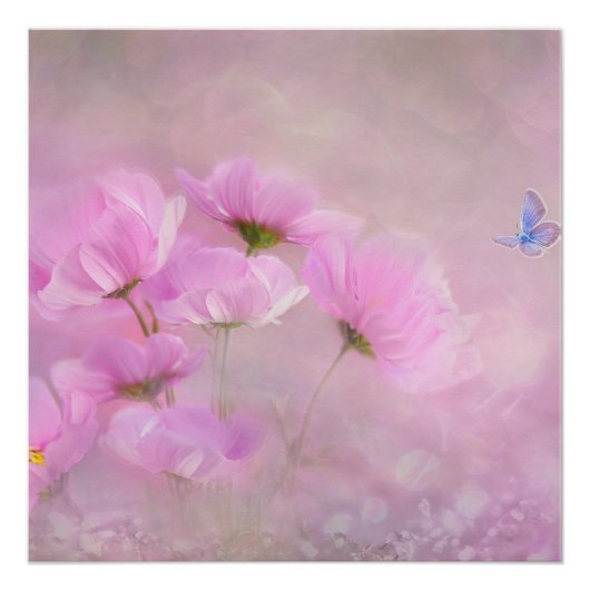 Rosa Floral Poster (Vorderseite)