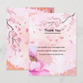 rosa floral postkarte (Vorne/Hinten)