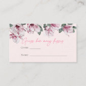 Rosa Floral | Rate Wie viele Küsse Begleitkarte (Vorderseite)