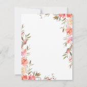 Rosa Floral Religious Cross Dankeskarte (Rückseite)