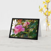 Rosa Floral Rose Karte (Gelbe Blume)