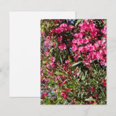 Rosa floral RSVP karte (Vorne/Hinten)