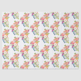 Rosa Floral Seidenpapier