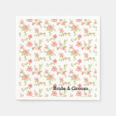 Rosa Floral Serviette (Vorderseite)