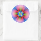 Rosa Floral Spray auf blauem Aufkleber (Tasche)