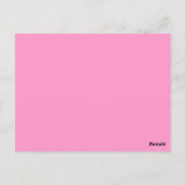 Rosa Floral - Tischnummer Postkarte (Rückseite)