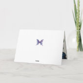 Rosa Floral und Schmetterling Karte (Rückseite)