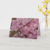 Rosa Floral und Schmetterling Karte (Gelbe Blume)