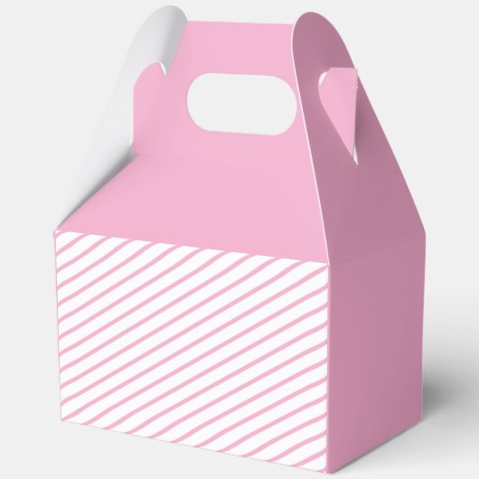 Rosa Floral | Unicorn Birthday Party Geschenkschachtel (Rückseite)