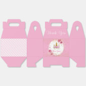 Rosa Floral | Unicorn Birthday Party Geschenkschachtel (Ungeklappt)