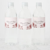 Rosa Floral Wasser Flasche Etikett (Flaschen)