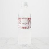 Rosa Floral Wasser Flasche Etikett (Vorderseite)