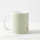 Rosa Floral Weißcreme-Cupcake Kaffeetasse (Links)