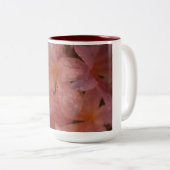 Rosa Floral Zweifarbige Tasse (VorderseiteRechts)
