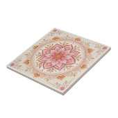 Rosa, florale 4,25"-Tile, um Platz zu begrenzen Fliese (Seite)