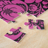 Rosa, florale Abstrakte Kunst Puzzle (Seite)