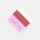 Rosa florale Akzentation Elegant Serviette (Ecke)