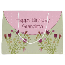 Rosa florale Akzentuierung Große Geschenktüte