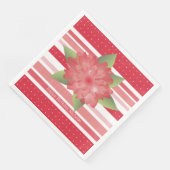 Rosa florale Akzentuierung Serviette (Ecke)