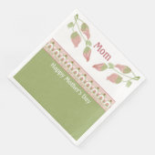 Rosa florale Akzentuierung Serviette (Ecke)