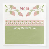 Rosa florale Akzentuierung Serviette (Vorderseite)