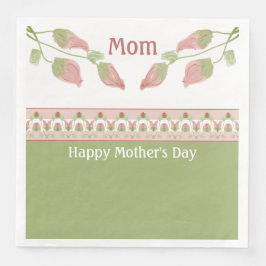 Rosa florale Akzentuierung Serviette