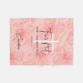 Rosa, florale Angst nicht Isaiah 41:10 Bibelverse Fleecedecke (Vorderseite (Horizontal))