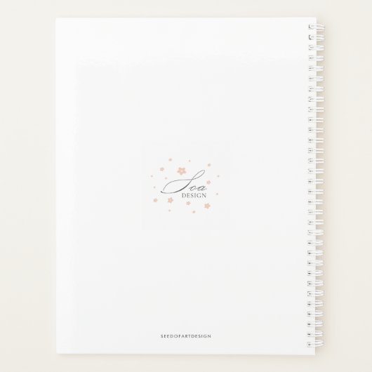 Rosa, florale Angst nicht Isaiah 41:10 Bibelverse Planer (Rückseite)