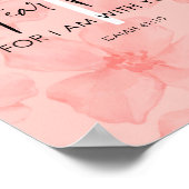 Rosa, florale Angst nicht Isaiah 41:10 Bibelverse Poster (Ecke)