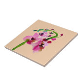 Rosa florale Aquarellfarbe Blume Fliese (Seite)