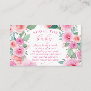 Rosa florale Baby in Bloom Bücher für Baby Begleitkarte