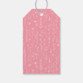 Rosa Florale Babyparty-Dankeschön-Geschenkanhänger Geschenkanhänger (Rückseite)