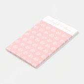 Rosa florale Blume Personalisiert Post-it Klebezettel (angewinkelt)