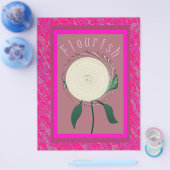 Rosa florale Blumen Großpackung Scrapbook Papier S (Einzeln)