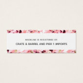 Rosa florale Brautparty Registrierungskarte einfüg (Vorderseite)