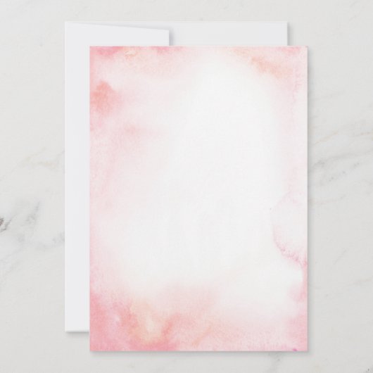 Rosa florale Coquette Shes bindet Brautparty Einladung (Rückseite)