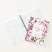 Rosa florale Dankbarkeit Journal Notizblock (Innenseite)