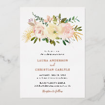 Rosa Florale Elegante Hochzeit